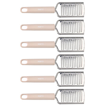 6PK Porto Zest Stainless Steel/Plastic 24cm Grater Kitchen Utensil