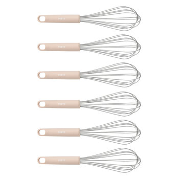 6PK Porto Zest Stainless Steel/Plastic 30cm Whisk Kitchen Utensil