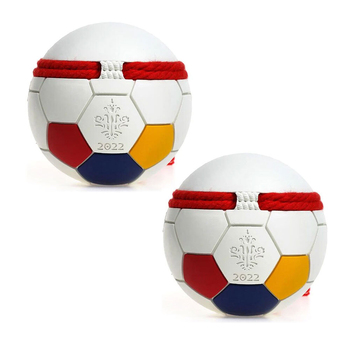 2PK Petopia Ultra Tough 6cm Rubber Football Game Dog Toy - Small