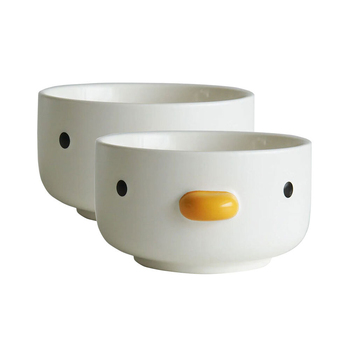 2PK Purroom 11cm Ceramic Rice Bowl Serving Dish Chick - White