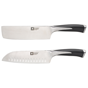 2pc Richardson Sheffield Superb Kyu 30cm Santoku/Nakiri Knife Set