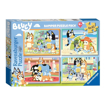 4x42pc Bluey Ravensburger Gotta Be Done Jigsaw Puzzle Set Kids Toy 4y+