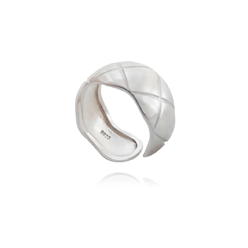 Culturesse Finn Artisan Adjustable 2cm Open Ring - Silver