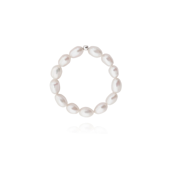 Culturesse Laurel Freshwater Pearl Ring Size 6 - White