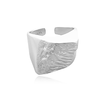 Culturesse Blyana Bold Status Adjustable 2cm Open Ring - Silver