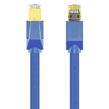 Cruxtec RJ45 LAN CAT8 40GbE 15m Triple Shielding Ethernet Cable - Blue