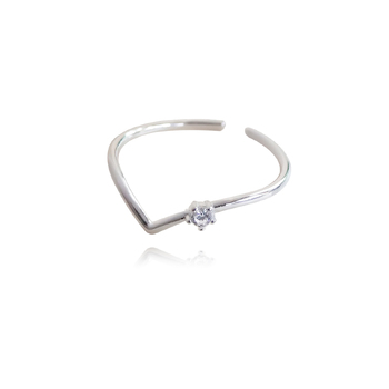 Culturesse Tavia Fine Everyday 1.8cm Open Ring - Silver