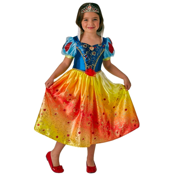 Rubies Snow White Rainbow Deluxe Kids Girls Dress Up Costume - Size 6-8 Yrs