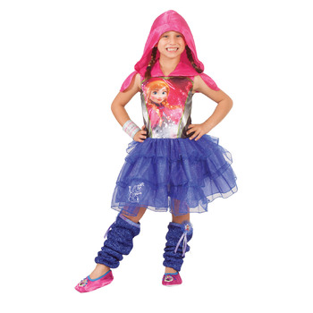 Disney Anna Hooded Kids Girls Dress Up Costume - Size 6-8 Yrs