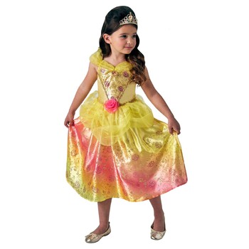 Rubies Belle Rainbow Deluxe Kids Girls Dress Up Costume - Size 6-8 Yrs