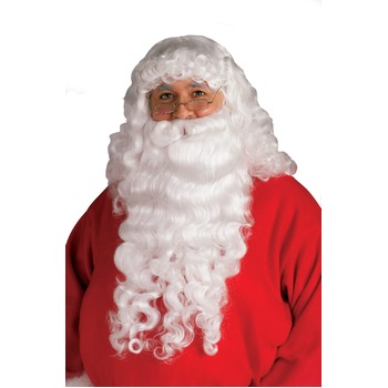 Santa Plush Beard & Wig Set Adult Christmas Costume