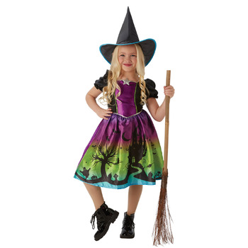 Rubies Ombre Witch Girls Dress Up Costume - Size 6-8 YRS