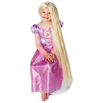 Disney Princess Rapunzel Glow In The Dark Blonde Long Hair Wig Child