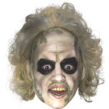 Rubies Beetlejuice 3/4 Vinyl Mask w/ Hair 5118 Adult 80s Costume