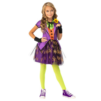 Dc Comics The Joker Deluxe Tutu Girls Dress Up Costume - Size 3-5 YRS