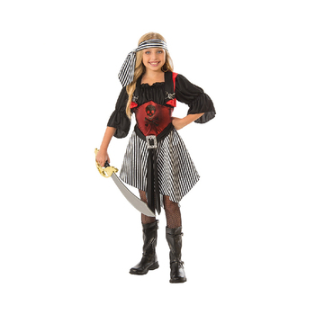 Rubies Crimson Pirate Girls Dress Up Costume - Size 9-10y