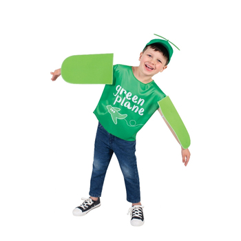 Emma Memma Emma Memma Green Planes Costume Party Dress-Up - Size Toddler