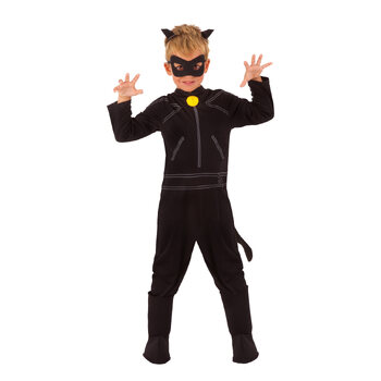 Marvel Cat Noir Miraculous Ladybug Boys Dress Up Costume - Size 3-5y