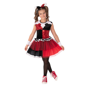 Dc Comics Harley Quinn Deluxe Tutu Girls Dress Up Costume - Size 9-10 Yrs