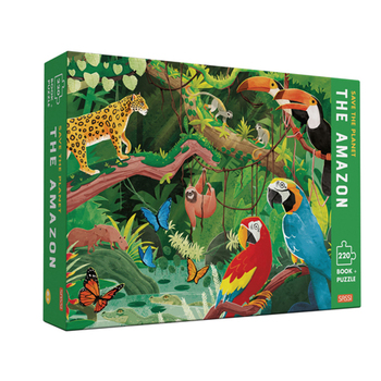 220pc Sassi Junior Save the Planet The Amazon Puzzle & Book Set Kids 6y+