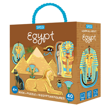 40pc Sassi Egypt Kids/Children Fun Play 3D Puzzle & Book Set 4+