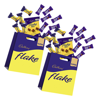 2PK Cadbury Flake Dairy Milk Chocolate Jumbo Superbag Showbag