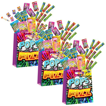 3PK Pops & Fizz Assorted Sherbet Lolly/Confectionery Showbag