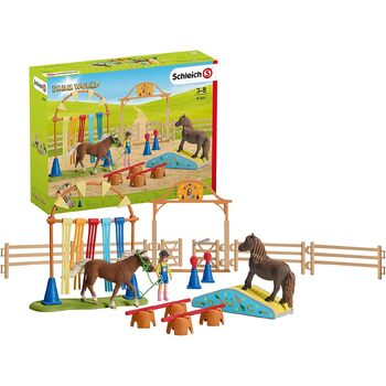 Schleich Farm World Pony Agility Training Set  Kids/Children Toy3y+