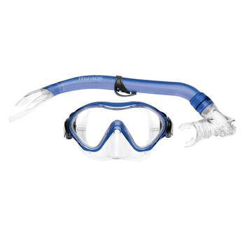 2pc Mirage Goby Kids Junior Silitex Mask & Snorkel Set Blue