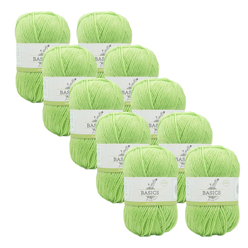 10PK Malli Super Blend Basic 100g Acrylic/Polyester Yarn - Olive Green