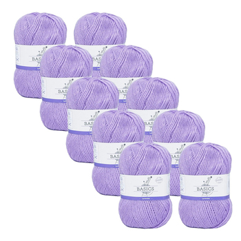 10PK Malli Super Blend Basic 100g Acrylic/Polyester Yarn - Lavender