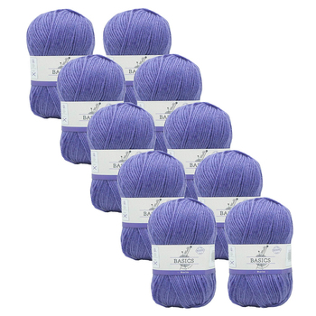 10PK Malli Super Blend Basic 100g Acrylic/Polyester Yarn - Blue Iris