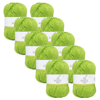 10PK Malli Super Blend Basic 100g Acrylic/Polyester Yarn - Lizard Grn