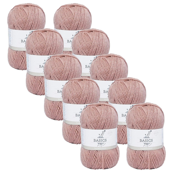 10PK Malli Super Blend Basic 100g Acrylic/Polyester Yarn - Foundation Brown