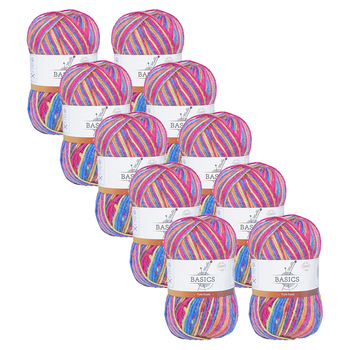 10PK Malli Super Blend Basic Multi 100g Acrylic/Polyester Yarn Tutti Frutti