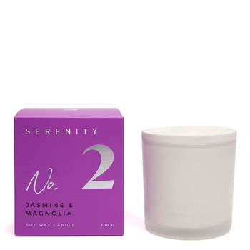 Serenity Numbered Core 300g Scented Soy Wax Candle - Jasmine Magnolia