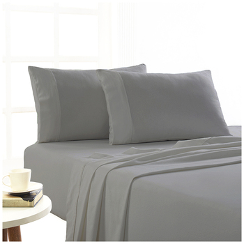 Park Avenue Single Flannelette Fitted Sheet Set 175GSM Egyptian Cotton Ash