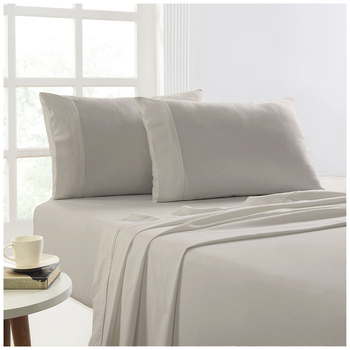 Park Avenue Single Flannelette Fitted Sheet Set 175 SM Egyptian Cotton Sand