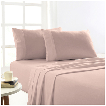 Park Avenue King Single Flannelette Fitted Sheet Set 175GSM EGY Cotton Rose