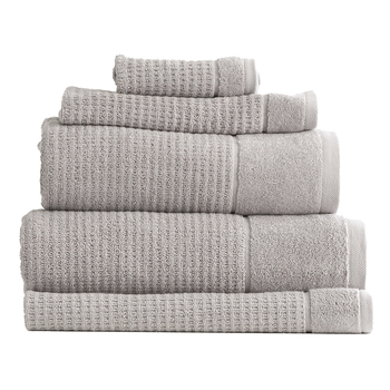 5pc Renee Taylor Cambridge Textured Bath/Hand/Face Towel Pumice Stone