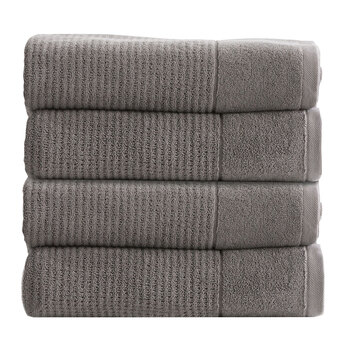 4PK Renee Taylor Cambridge 650GSM Textured 70x140cm Bath Towel - Fossil