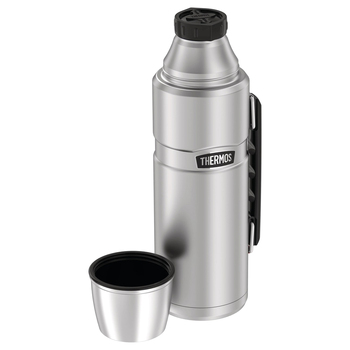 Thermos King 1.2L Vacuum Insulated Beverage Hot/Cold Bottle Silver