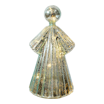 LVD Glass 18.5cm Angel LED Candle Display Home Decor - Misty