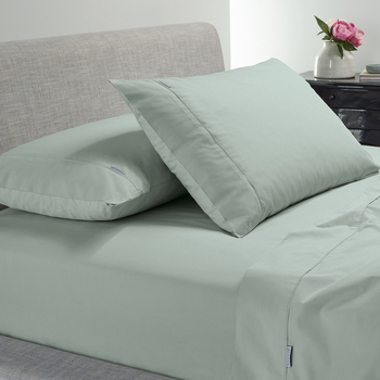 Bianca Heston Cotton Sage Sheet Set - Split King