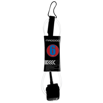 Maddog 6' Calf Surf Leash Clear