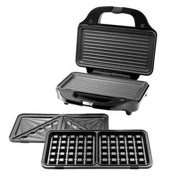 Healthy Choice 3 in 1 Sandwich Press/Waffle Maker/Grill 900W