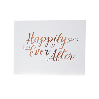 Wedding Guest Book Happily Ever After Rose Gold Birthday Keepsake