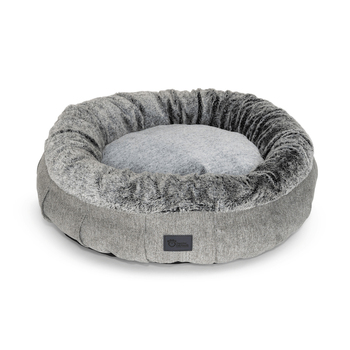 Superior Pet Plus Harley Pet/Dog Bed Harlow Grey/Artic Faux Fur Jumbo 110cm