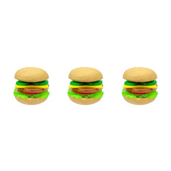 3PK Bensons Squish Burger Kids/Childrens Squeezy Toy 6y+