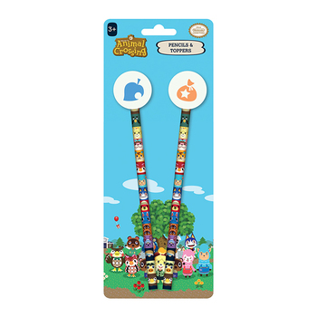 Animal Crossing Themed Villager Squares Pencils & Toppers Stationery Set